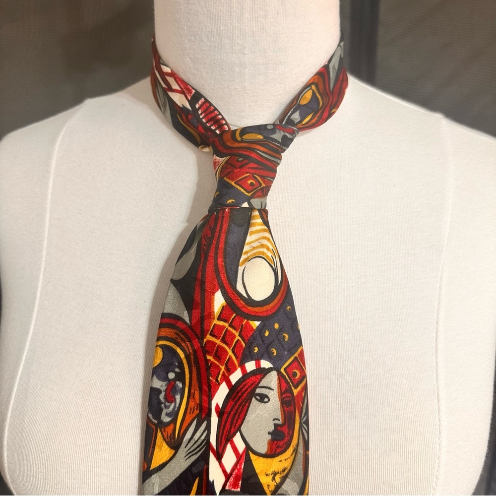 Paul Rodon The Collection 100% Silk Handmade Mens Art Necktie Multicolor Office
